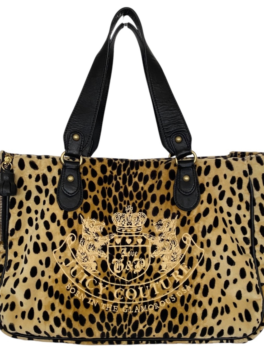 Vintage Juicy Couture Velour Cheetah Print Pet Carrier Bag Y2K Doggy Couture